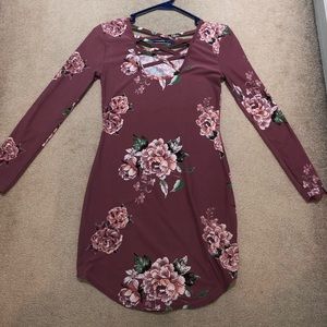 No Boundries XS pink floral dress